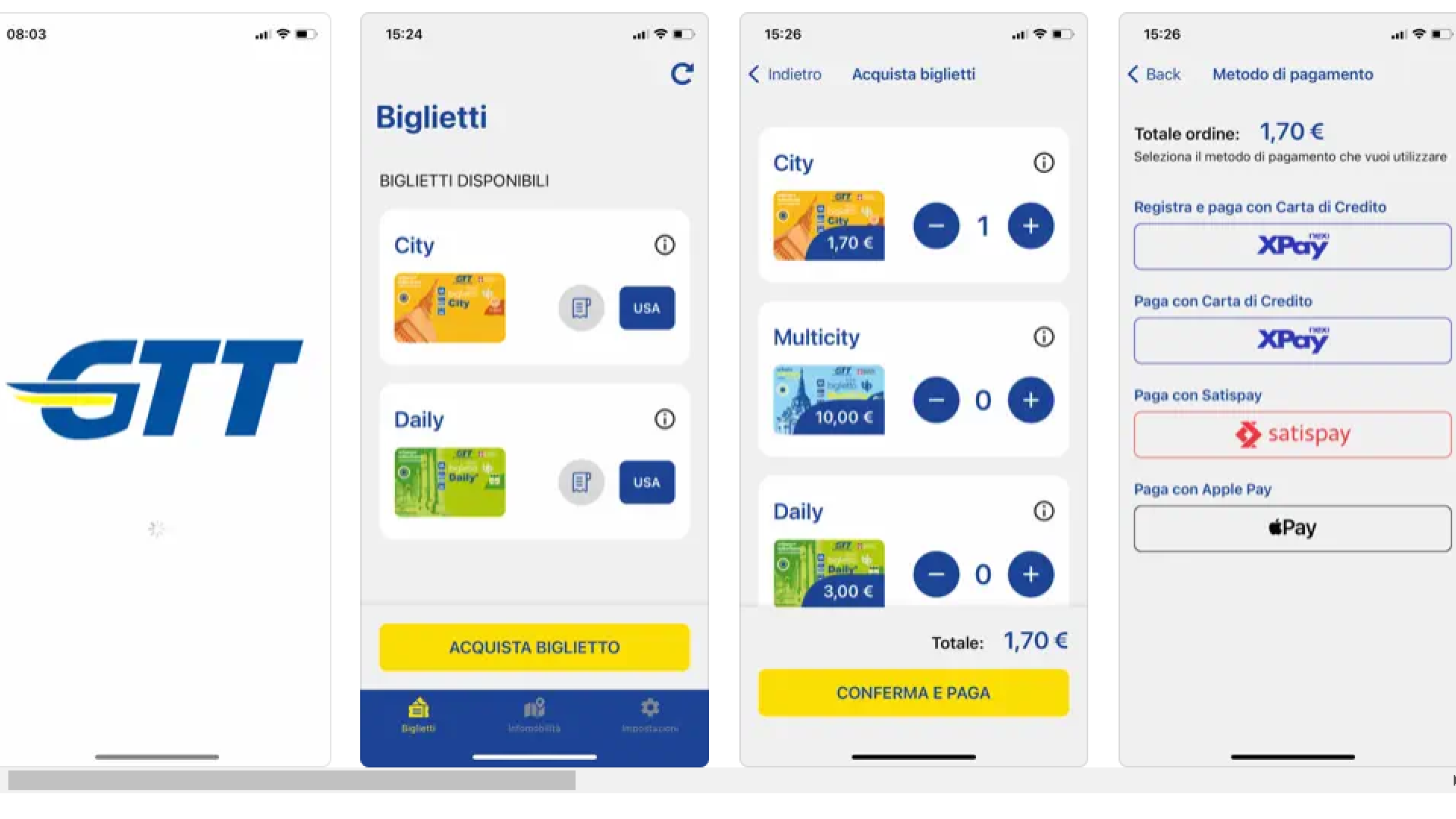 App TO Movie per acquistare biglietti GTT